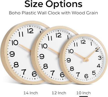 AKCISOT Wall Clock, Modern Small Wall Clocks Battery Operated 8 Inch, Silent Non-Ticking Analog Classic for Office, Home, Bathroom, Kitchen, Bedroom, School(Black)