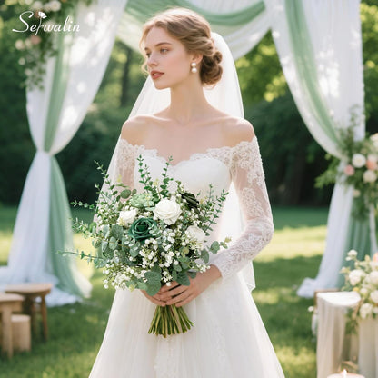 Serwalin 100 Pcs Mixed Artificial Eucalyptus Stems,Babys Breath Artificial Flowers Bulk with Faux Eucalyptus Leaves Greenery Stems for Wedding DIY Bouquets Floral Arrangement Home Decor