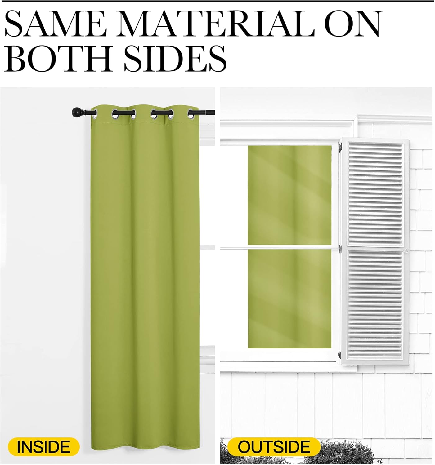 NICETOWN Halloween Pitch Black Solid Thermal Insulated Grommet Blackout Curtains/Drapes for Bedroom Window (2 Panels, 42 inches Wide by 63 inches Long, Black) - Colors B