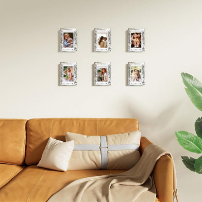 Vittanly 8x10 Picture Frames Set of 9, Shatter Resistant Plexiglass, Display 5x7 Pictures with Mat or 8x10 without Mat, Photo Frames for Wall or Tabletop, Engineered Wood, Black - Colors A