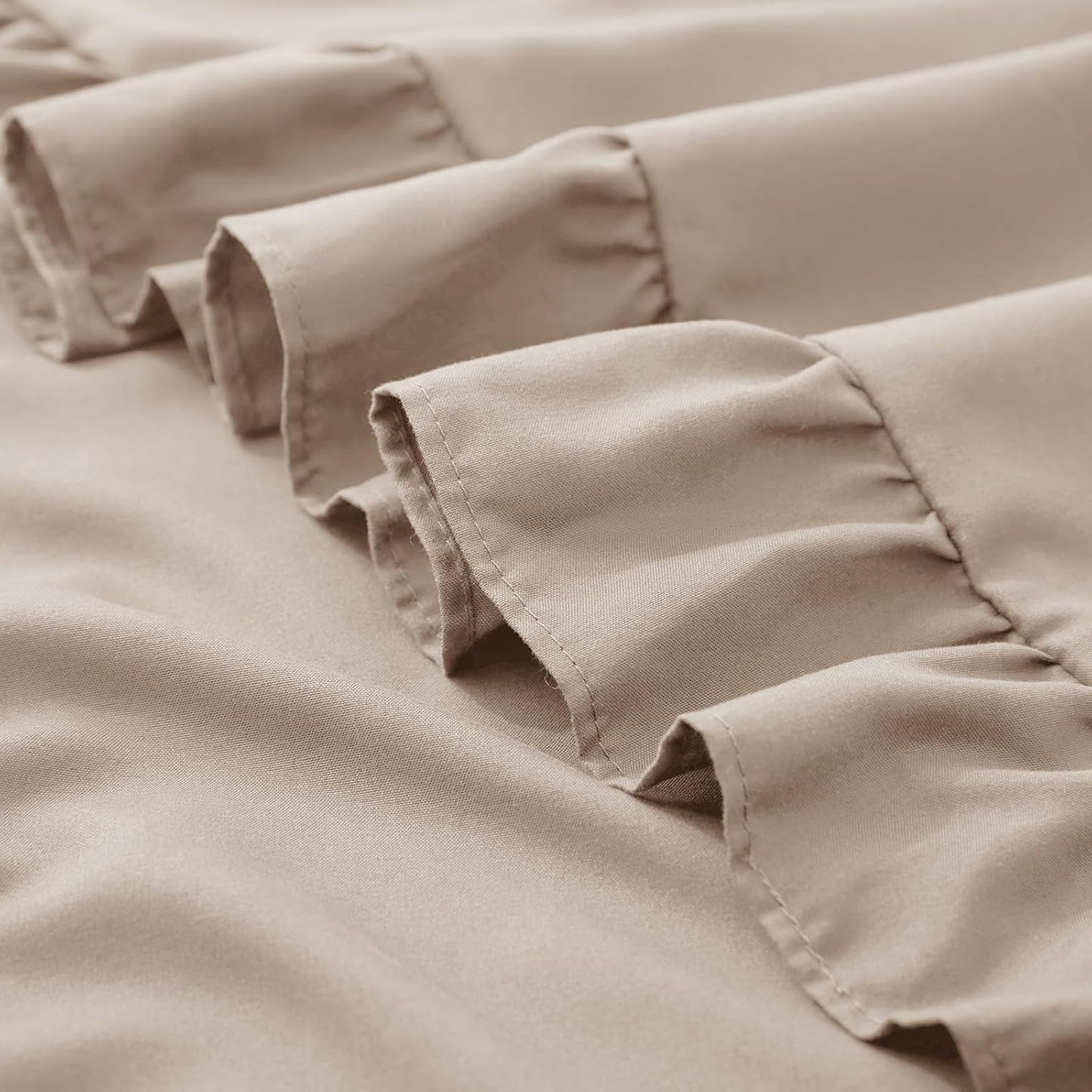 KKJIAF Ruffle Pillow Cases 26x26 Inches, White Square Ruffled Pillow Covers Set of 2, Microfiber Wrinkle Resistant Pillow Shams with Envelope Closure for Sofa Bed Living Room