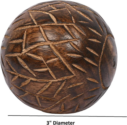 Samhita Decorative Mango Wood Round Balls Set of 3 for Home Decor Modern Decorative Balls for Living Room, Bedroom, Kitchen, Bathroom, Office.