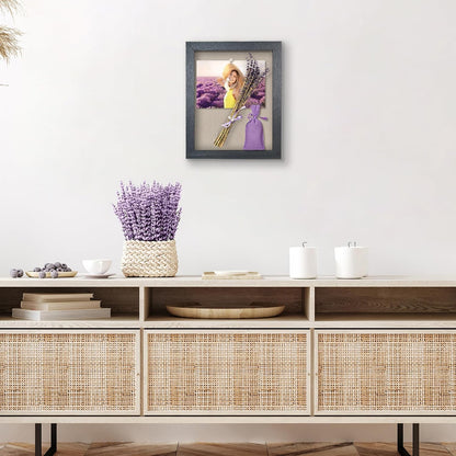 Americanflat Front Opening 11x14 Shadow Box Frame with Shatter-Resistant Glass - Silhouette Collection - Shadow Box Display Case for Tabletop and Wall Display - Black