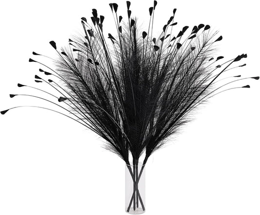 Colorful Pampas Grass Decor 5pcs 25 Inch Faux Pampas Grass ， Artificial Pampas for Boho Home Decor, Table Decorations ，Wedding Centerpieces & Vase Filler