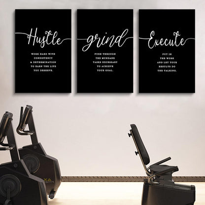 Inspirational Canvas Painting Wall Art -EPHANY ART,Mindset Quotes Prints, Success Framed Entrepreneur Poster Positive Quotes Wall Poster for Home Office Workplace (M-3pcs,12x16inchx3pcs)