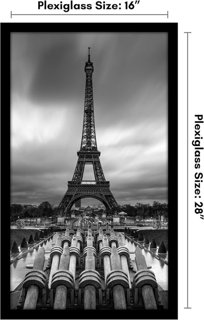 Americanflat 16x20 Picture Frame with Polished Plexiglass - Black Picture Frame - Wide Photo Frames Made of Engineered Wood for Vertical or Horizontal Wall Display - Epic Collection - Black - Colors B