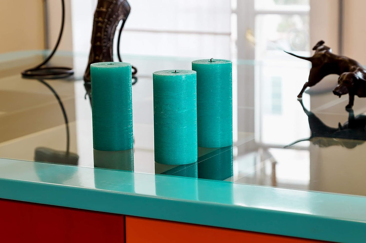 Melt Candle Pillar Candles, 3 Pack - Unscented Candles for Home, Church, Weddings, & More - 3" x 4", Ivory