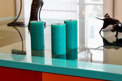 Melt Candle Pillar Candles, 3 Pack - Unscented Candles for Home, Church, Weddings, & More - 3" x 4", Ivory