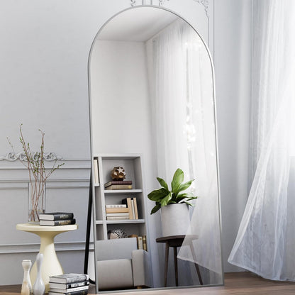 Koonmi 30"x71" Arched Full Length Mirror, Gold Large Floor Mirror with Aluminum Alloy Frame, Standing Hanging or Leaning Wall-Mounted Full Body Mirror for Living Room and Bedroom