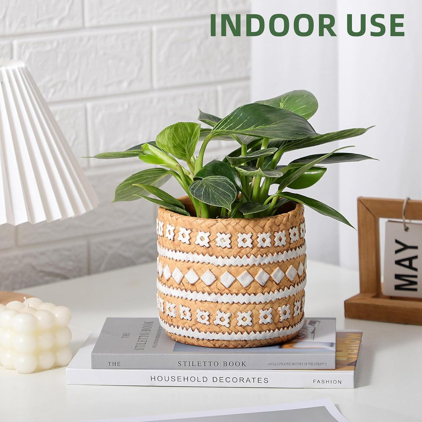 vomiceak Face Planter Pots Head, Planters for Indoor Plants - Double Cute Plant Pots for Flower & Succulent with Drainage Holes - Gift Ideas for Women (White Lady)