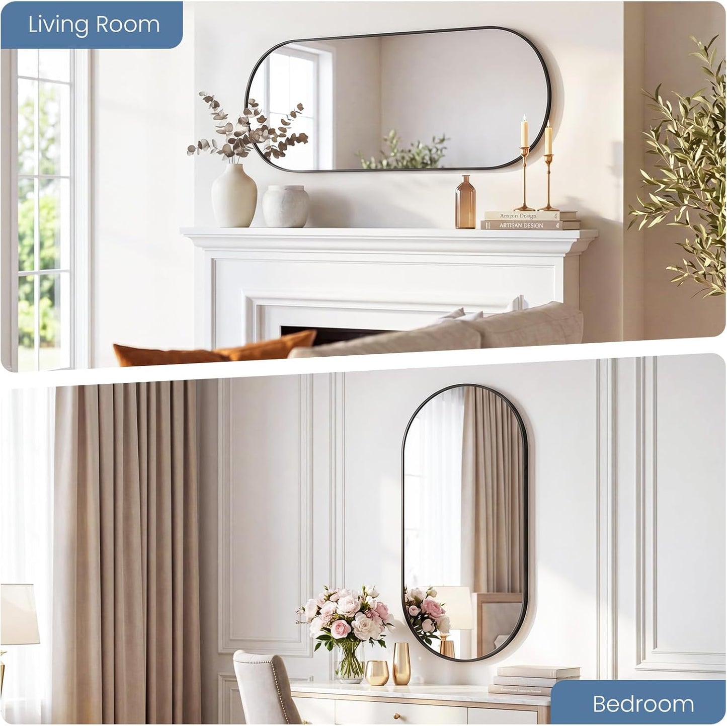 Sweetcrispy 20"x30" Arched Gold Bathroom Mirrors for Wall, Bathroom Mirrors for Over Sink, Metal Framed with HD Shatter-Proof Glass for Entryway, Living Room, Bedroom