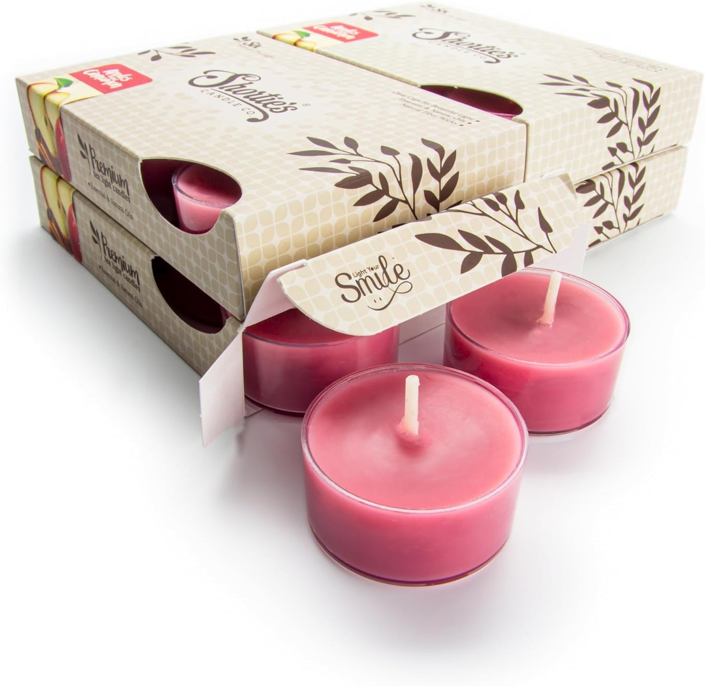 Shortie's Candle Company Vanilla Bean Premium Tealight Candles Bulk Pack - 24 Beige Highly Scented Tea Lights - Beautiful Candlelight - Made in the USA - Bakery & Food Collection