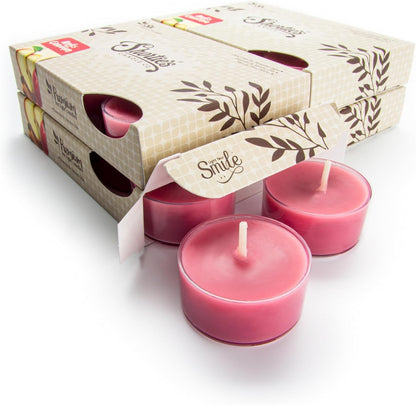 Shortie's Candle Company Vanilla Bean Premium Tealight Candles Bulk Pack - 24 Beige Highly Scented Tea Lights - Beautiful Candlelight - Made in the USA - Bakery & Food Collection