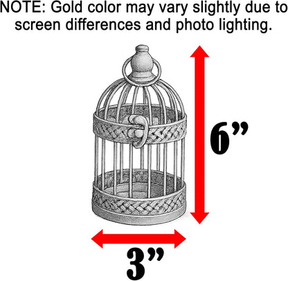 Vela Lanterns Bird Cage Decor Candle Holder Lantern Decorative Wedding Table Centerpiece Decorations, White, Small, Set of 4