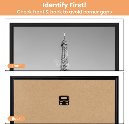 upsimples 18x24 Picture Frame Black 3 Pack, Scratch-Proof Poster Frames 18 x 24 for Photo Gallery - Slide-In Strips, Horizontal or Vertical Wall Mounting