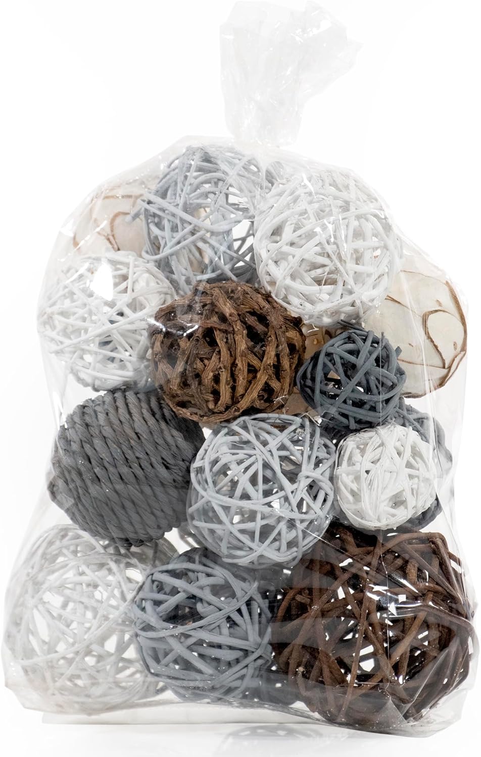 ANDALUCA Black & White Decorative Balls Bowl Filler Bag with Orbs, Balls (Black)