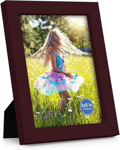 RPJC 5x7 Picture Frames Made of Solid Wood High Definition Glass for Table Top Display and Wall Mounting Photo Frame Black