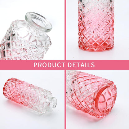 Glass Bud Vase Set of 32 pcs,Bud Vases in Bulk,Small Vases for Centerpieces, Mini Flower Vase Bulk for Rustic Wedding Home Table Decorations