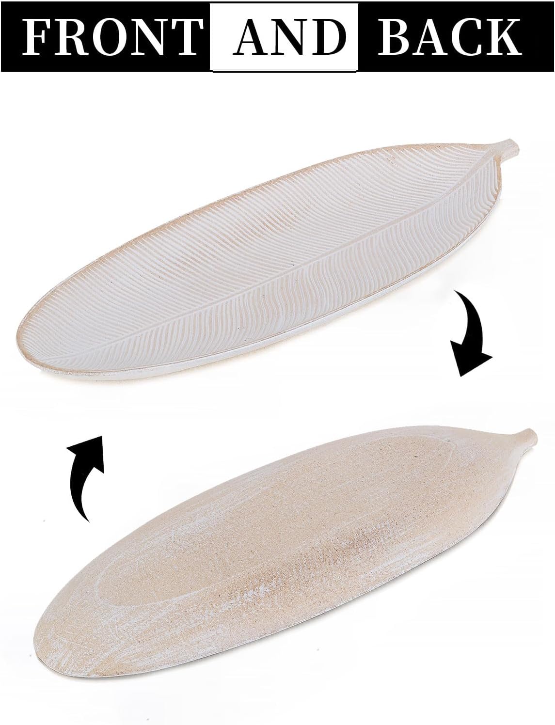 Hanobe Decorative Bowls for Home Decor: Leaf Shaped Wood Key Tray Entryway Decor Leaves Bowl for Fireplace Mantel, Gold