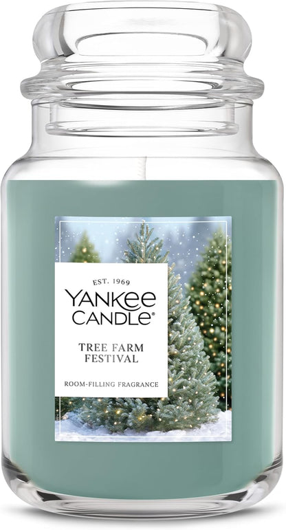 Yankee Candle Balsam & Cedar, Scented Candle, 22oz Large Jar with up to 150 Hour Burn Time, Giftable