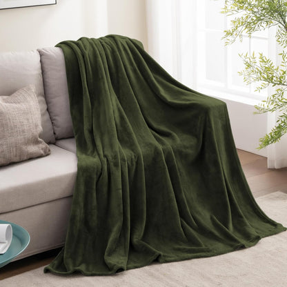 BEDELITE Fleece Blanket Black Throw Blankets for Couch & Bed, Luxury Plush Cozy Fuzzy Blanket 50x60 inches, Super Soft Warm Lightweight Throw Blanket for Travel Camping - Colors A