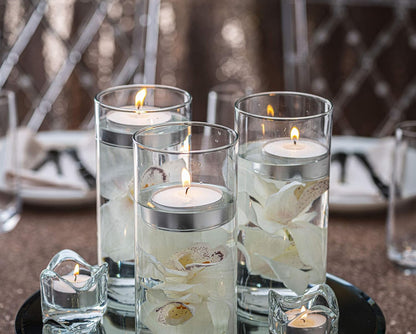 L'ner Tea Light Candles – Set of 100 Unscented Tea Lights – Burns Aprx. 4 Hours – Party & Ambience Candles – Restaurant Decorations