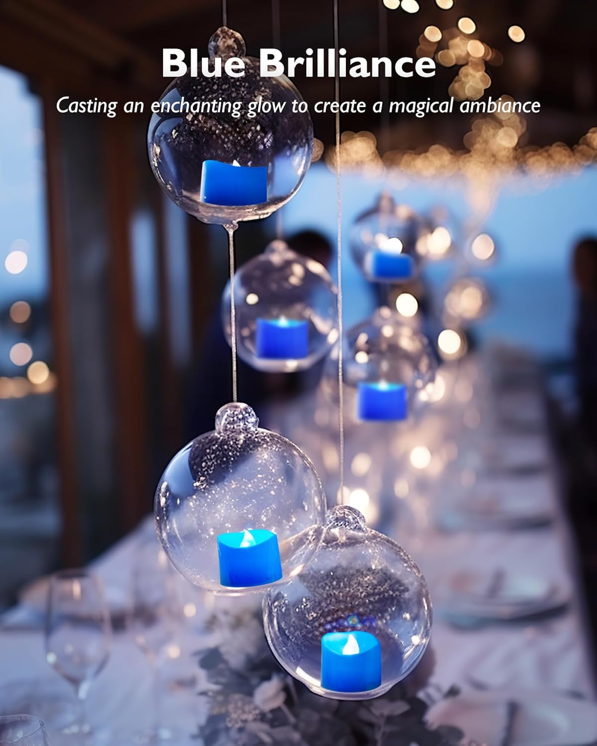 Homemory 24Pcs Flickering Flameless Candle Battery Operated, 200+Hours Fake Electric LED Tea Lights for Votive, Centerpiece Table Decorations, Wedding, Aniversary, Halloween, Christmas