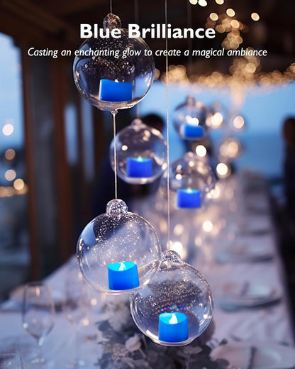 Homemory 24Pcs Flickering Flameless Candle Battery Operated, 200+Hours Fake Electric LED Tea Lights for Votive, Centerpiece Table Decorations, Wedding, Aniversary, Halloween, Christmas