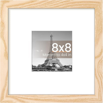 upsimples 8x10 Picture Frame, Display Pictures 5x7 with Mat or 8x10 Without Mat, Wall Hanging Photo Frame, Black, 1 Pack - Colors A