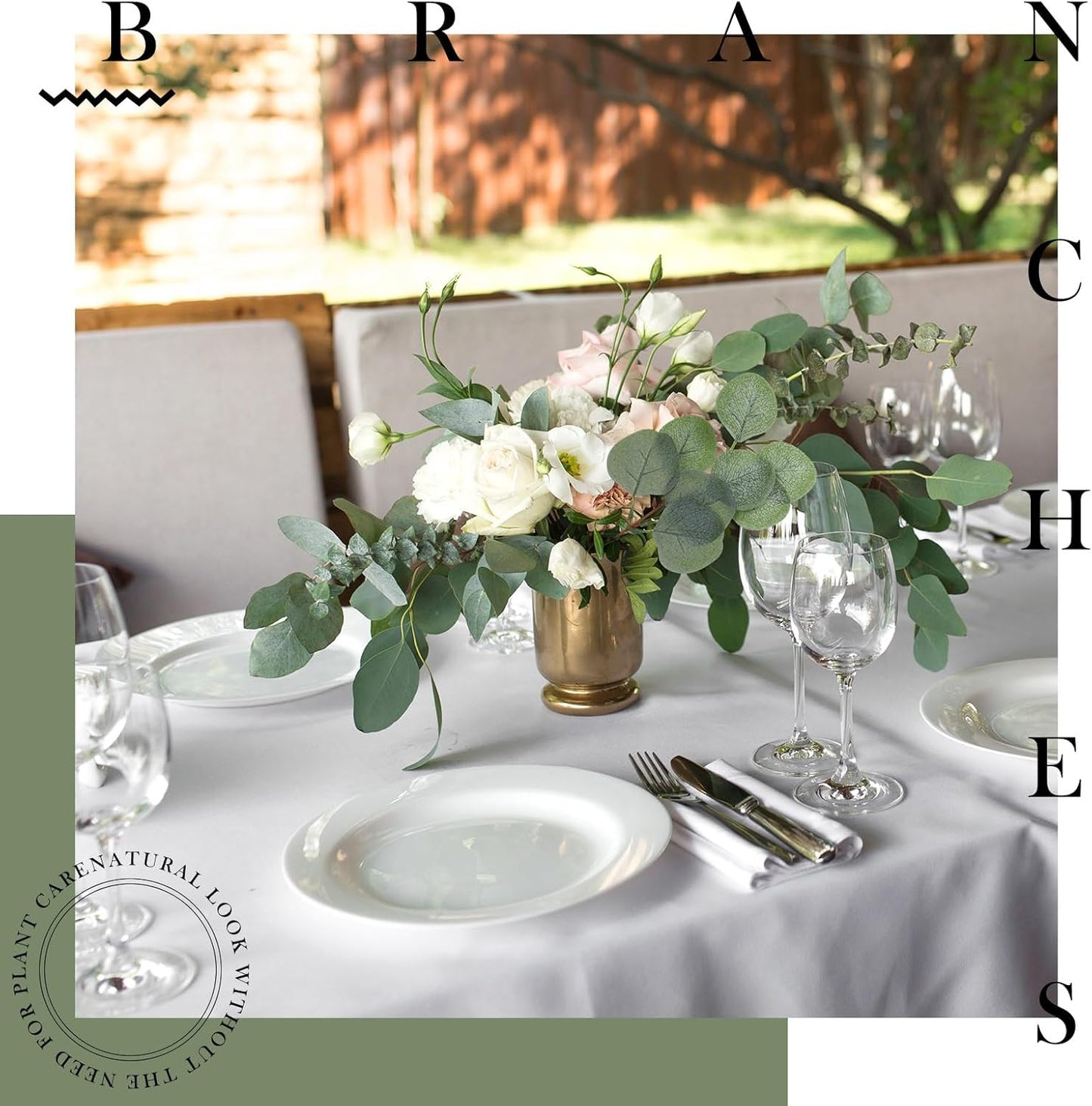 Taiyin 120 Pieces Artificial Eucalyptus Leaves for Wedding Eucalyptus Leaves Stems Decor Greenery Faux Green Stems for Wedding Centerpiece Floral Home Decor, 11 Inches