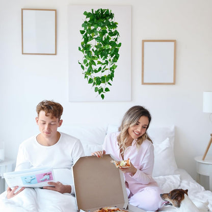 Freyalife Fake Hanging Plants for Room Decor,1pcs Artificial Potted Plants Vines for Wall Home Office Aesthetic Living Kitchen Bathroom Coffee Table Shelf Indoor Outdoor Farmhouse Patio Decorations