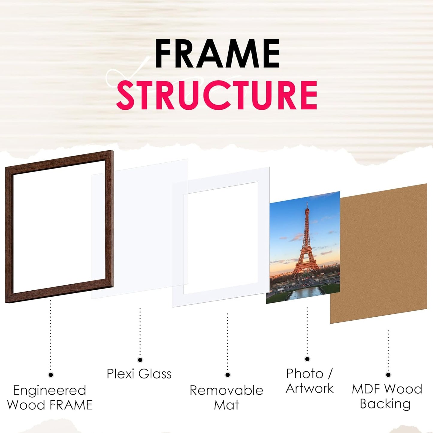 FIXSMITH 10 Pack Picture Frames Collage Wall Decor for Mounting or Tabletop Display, Gallery Wall Frame Set with Two 8x10 Black Frames, Four 5x7 Frames and Four 4x6 Frames, Multi-Pack Photo Frame Set