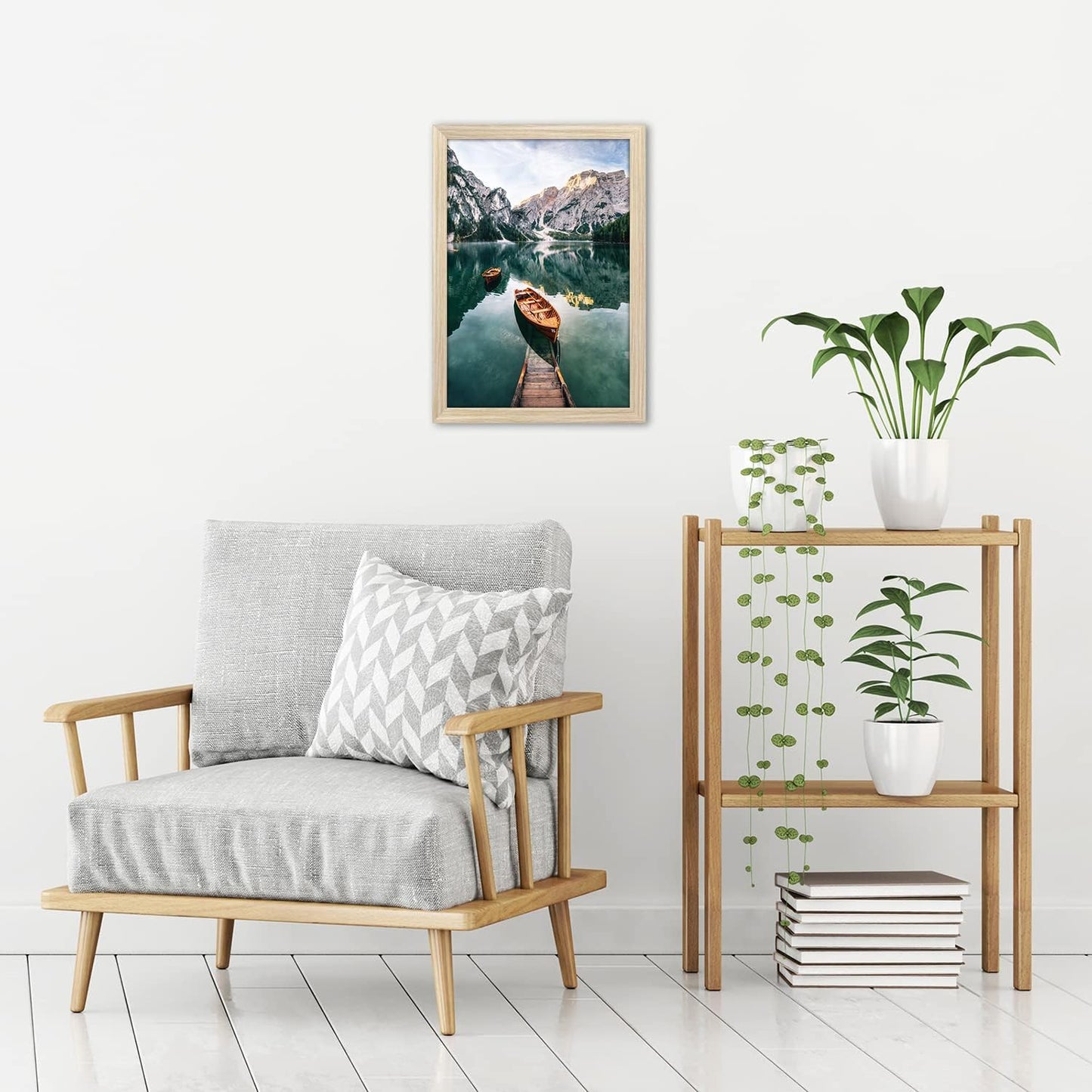 Americanflat 12x18 Poster Frame with Shatter-Resistant Glass - Signature Collection - Gallery-Style Frames Made of Engineered Wood - Photo Frame for Wall Display - Black - Colors B
