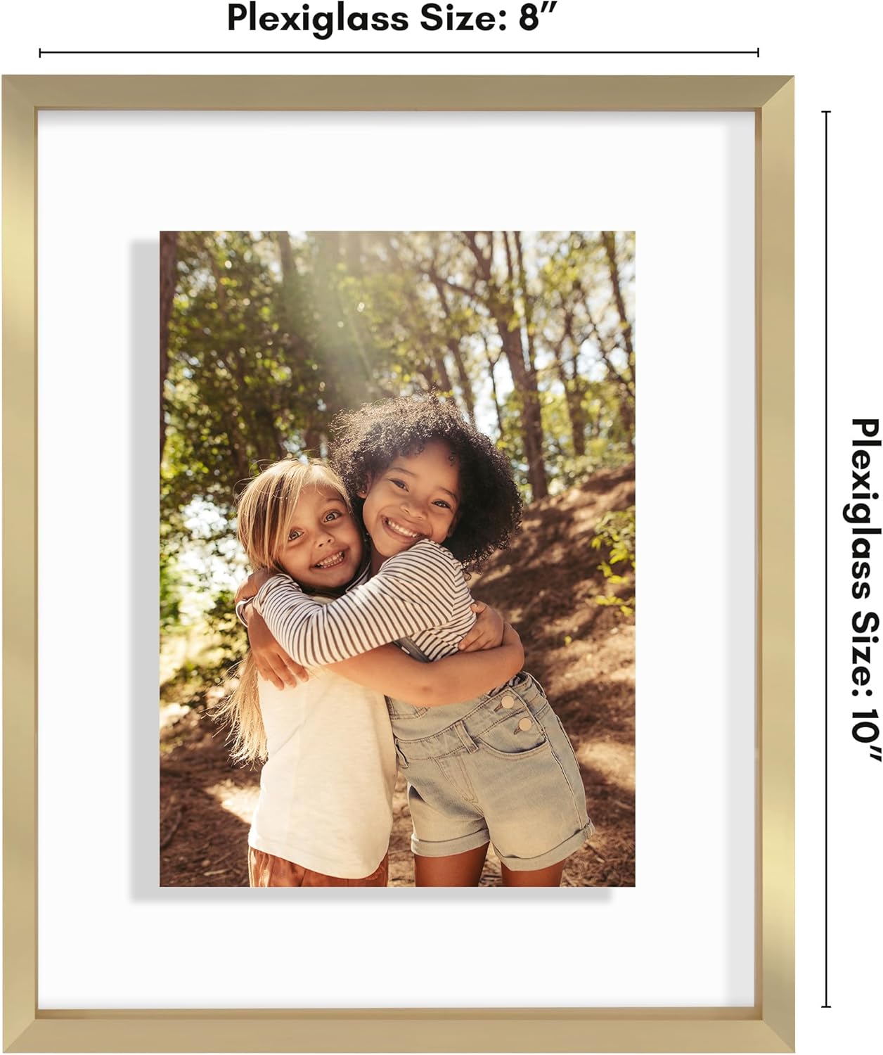 Americanflat Aluminum 11x14 Floating Picture Frame with Shatter-Resistant Glass - Use as 8x10 Picture Frame or Display 11x14 Photo - Signature Float Collection - Photo Frames for Wall Display - Black