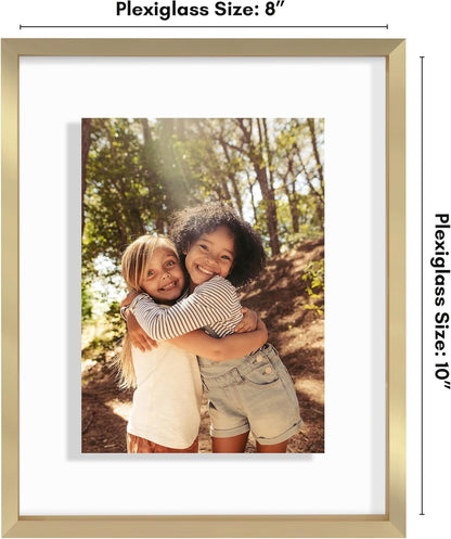Americanflat Aluminum 11x14 Floating Picture Frame with Shatter-Resistant Glass - Use as 8x10 Picture Frame or Display 11x14 Photo - Signature Float Collection - Photo Frames for Wall Display - Black