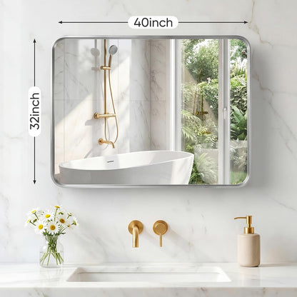 NEWBULIG Gold Round Wall Mirror 36 Inch, Bathroom Mirrors for Over Sink, Wall Decor for Bathroom, Entryway, Bedroom, Vanity