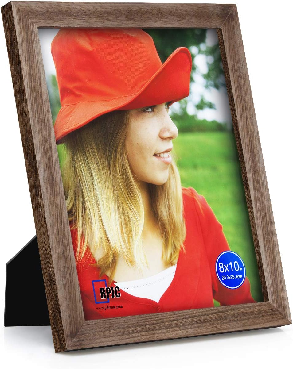 RPJC 5x7 Picture Frames Made of Solid Wood High Definition Glass for Table Top Display and Wall Mounting Photo Frame Black