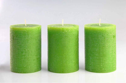 Melt Candle Pillar Candles, 3 Pack - Unscented Candles for Home, Church, Weddings, & More - 3" x 4", Ivory