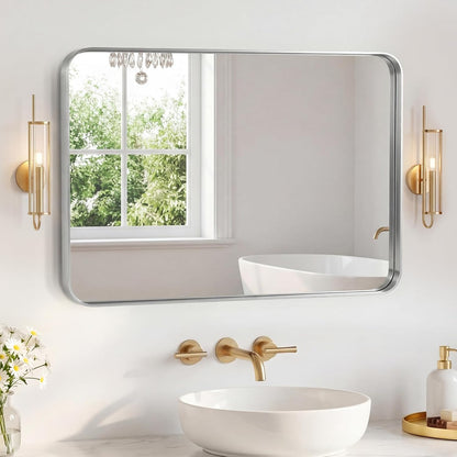 NEWBULIG Gold Round Wall Mirror 36 Inch, Bathroom Mirrors for Over Sink, Wall Decor for Bathroom, Entryway, Bedroom, Vanity