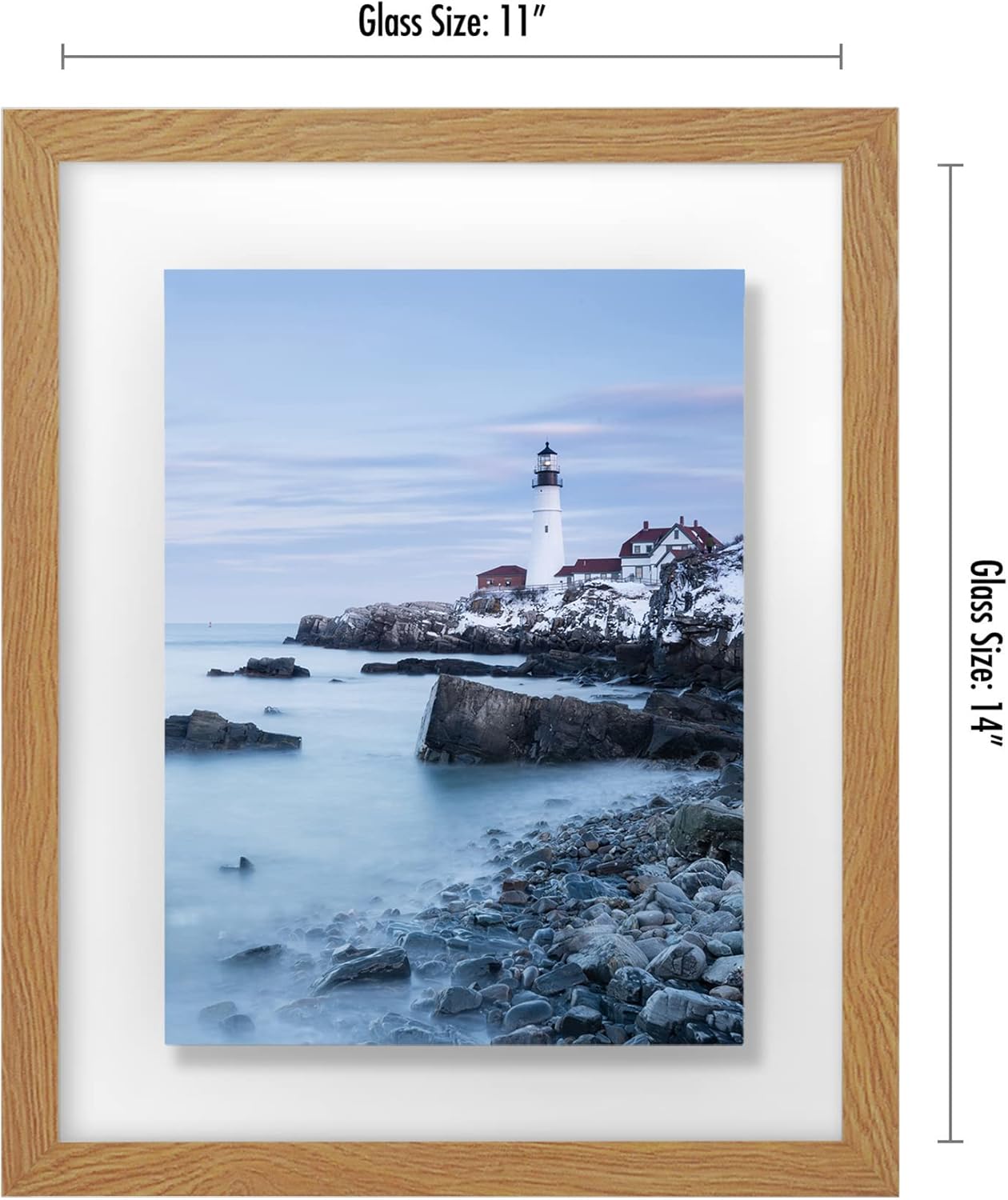 Americanflat 8x10 Floating Picture Frame with Polished Crystal-Clear Glass - Use as 5x7 Picture Frame or Display 4x6 Photo - Signature Float Collection - Photo Frames for Tabletop or Wall - Black