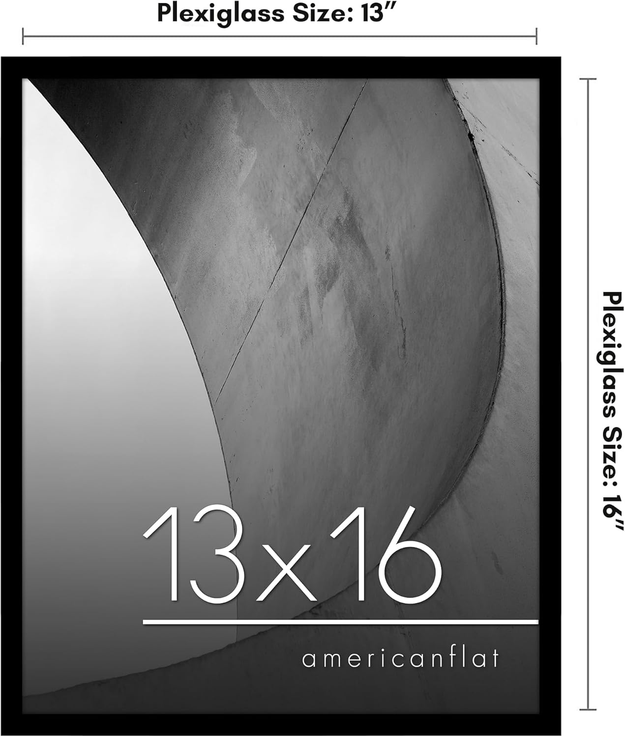Americanflat 24x36 Poster Frame with Polished Plexiglass - Streamline Collection - Thin Border Picture Frame for Wall Display - Hanging Hardware Included - Black - Colors D