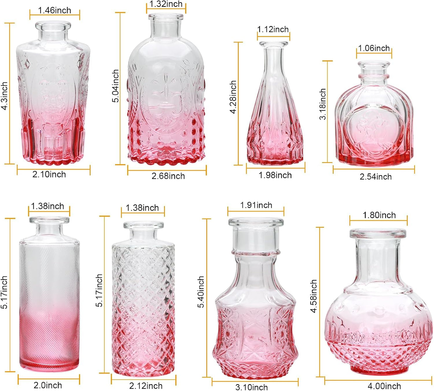 Glass Bud Vase Set of 32 pcs,Bud Vases in Bulk,Small Vases for Centerpieces, Mini Flower Vase Bulk for Rustic Wedding Home Table Decorations