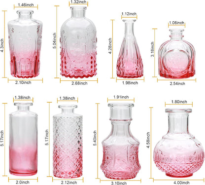 Glass Bud Vase Set of 32 pcs,Bud Vases in Bulk,Small Vases for Centerpieces, Mini Flower Vase Bulk for Rustic Wedding Home Table Decorations