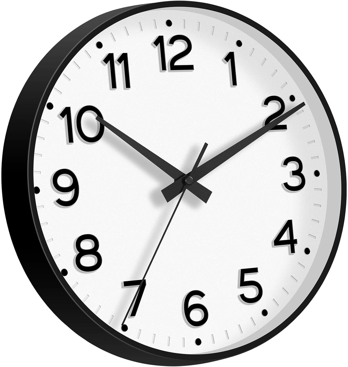 Roymnie Wall Clock Green, Silent Wall Clocks Battery Operated 8 Inch-Modern Non Ticking Analog Clock Decorative for Kitchen Office Bathroom Bedroom(Gold)