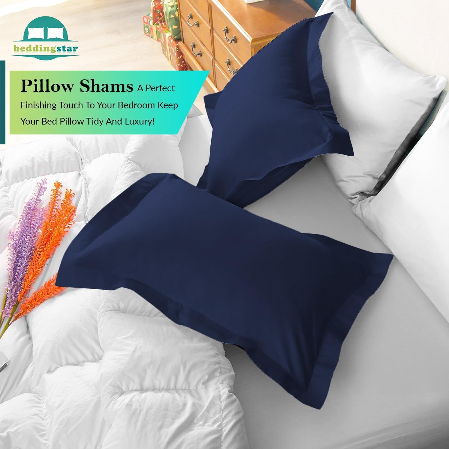 Euro Sham Covers 26x26 Set of 2 White 600 Thread Count 100% Egyptian Cotton Pack of 2 Euro 26x26 Pillow Covers Cushion Cover Cases Soft Skin Friendly European Size Decorative Square Pillow Shams