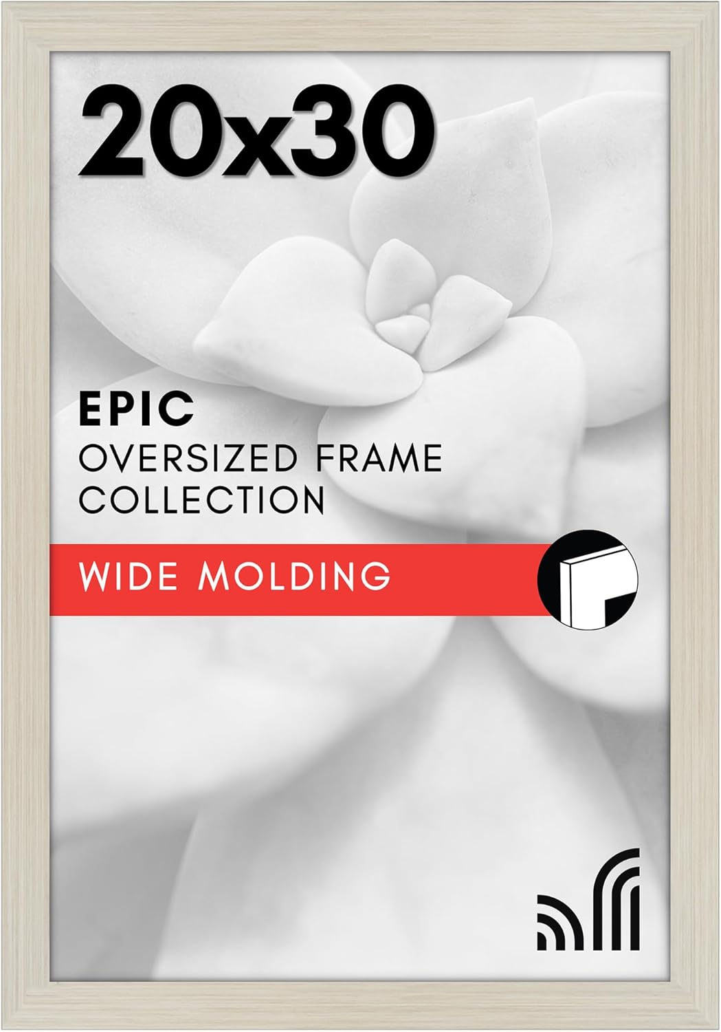 Americanflat 16x20 Picture Frame with Polished Plexiglass - Black Picture Frame - Wide Photo Frames Made of Engineered Wood for Vertical or Horizontal Wall Display - Epic Collection - Black - Colors C
