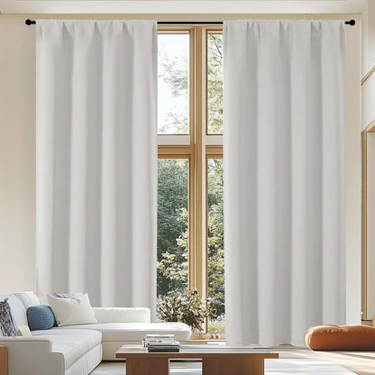Simplebrand Ava Sage Green Blackout Curtains for Bedroom 63 Inch Length 2 Panels Set, Solid Thermal Insulated Energy Saving Rod Pocket Window Treatment Curtains Blackout Drapes, W40 x L63 Inch, Sage - Colors A