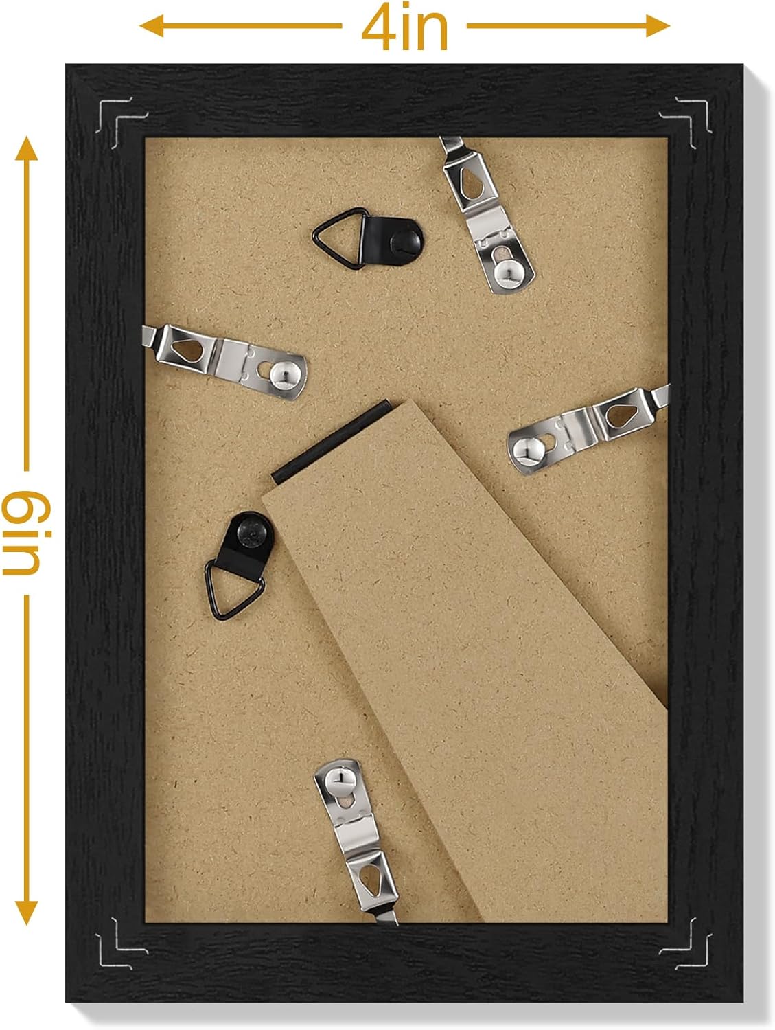 Vittanly 8x10 Picture Frames Set of 9, Shatter Resistant Plexiglass, Display 5x7 Pictures with Mat or 8x10 without Mat, Photo Frames for Wall or Tabletop, Engineered Wood, Black - Colors B
