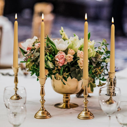 KONNI 0.87×10 Inch Ivory Taper Candles, Unscented and Smokeless Tall Candlesticks, 10 Pack Tapered Candles with Cotton Wicks, Long Burning, Ideal for Weddings, Dinner Parties, and Home Décor