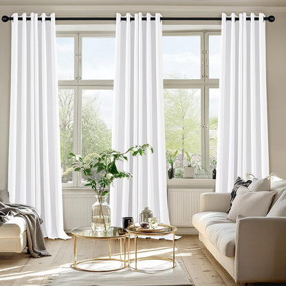 MIULEE Blackout Curtains for Bedroom Living Room 2 Panels, Thermal Insulated Room Darkening Drapes Grommet Noise Reducing Light Blocking Window Treatments 63 Inches Long 40x63 Inch Black - Colors A